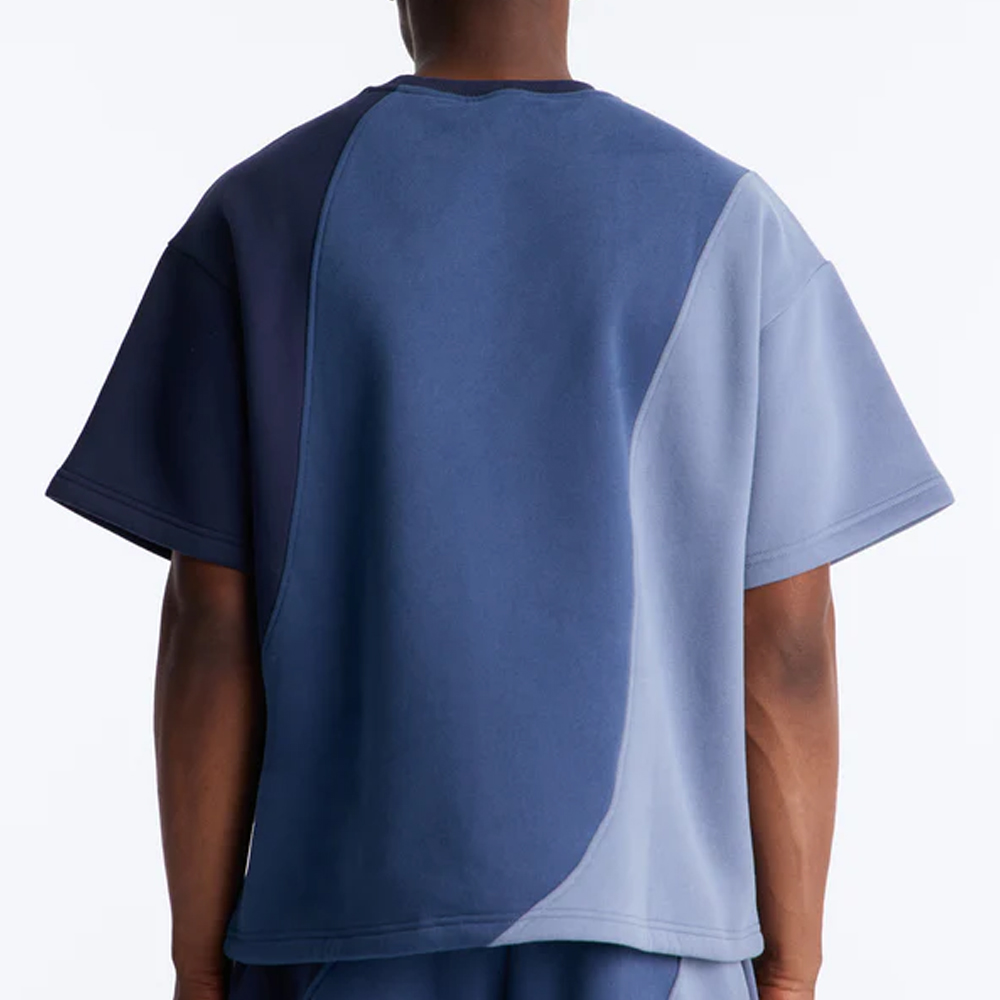 Oversized Neapolitan Paneled Sweatshirt - Blue/combo - Image 2
