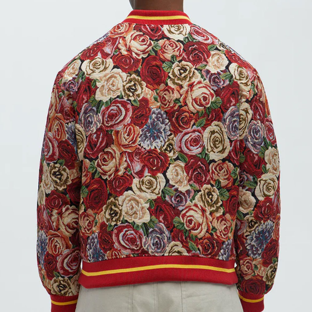 Ditson Tapestry Varsity Jacket - Red/combo - Image 2